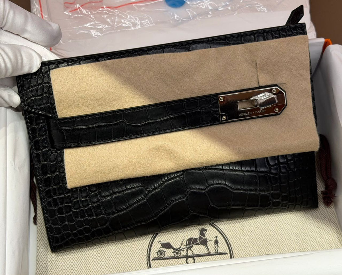 Hermes Hacademi Matte Alligator Palladium hardware