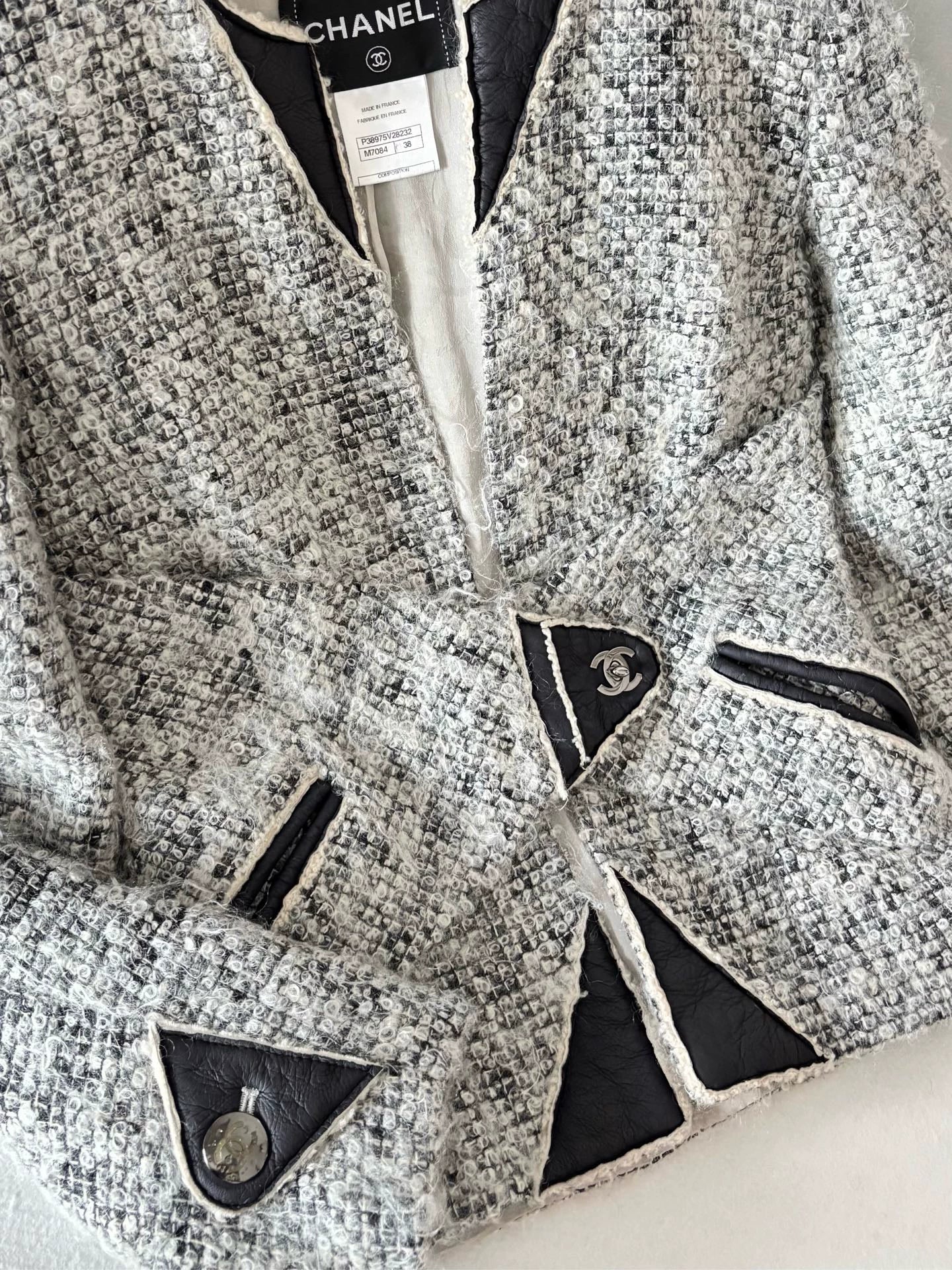 Chanel 10 Grey Cashmere Jacket