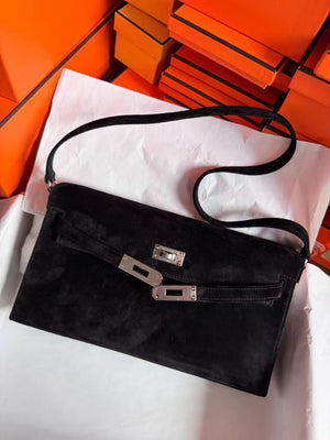 Hermes Kelly Elan Black Doblis Palladium hardware