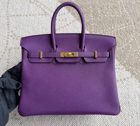 Hermes Birkin 25 Anemone Togo Gold hardware