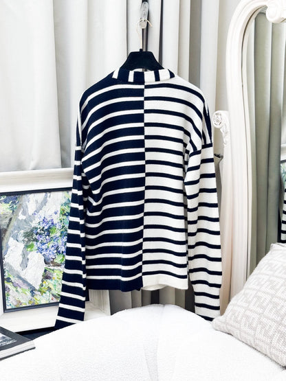 Chanel 24S Black and White Cardigan
