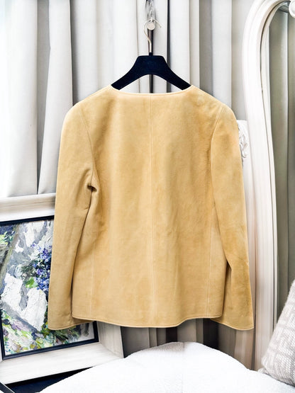 Chanel 26C Camel suede leather jacket