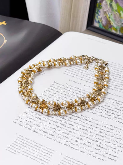 Chanel 18c Pearl Embroidered necklace