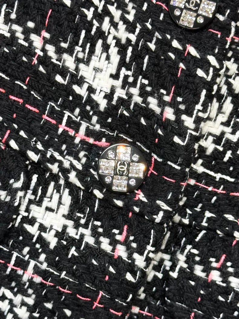 Chanel 21k Black Tweed Jacket