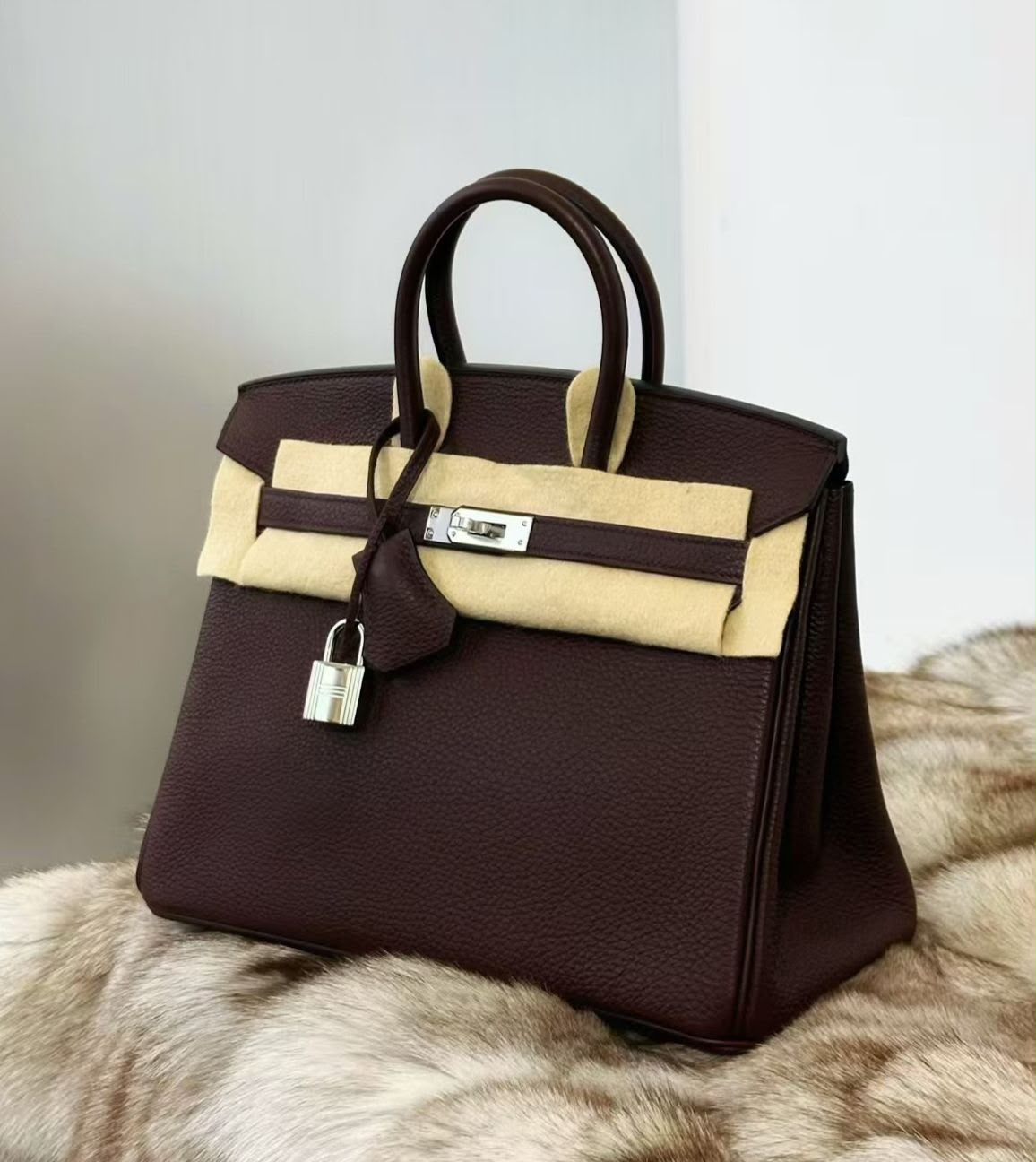 Hermes Birkin 25 Rouge Sellier Togo Palladium hardware