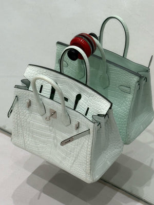 Hermes Birkin 25 Peppermint Matte Alligator Palladium hardware
