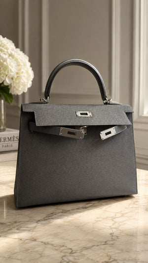 Hermès Kelly 28 Ardoise Epsom Palladium hardware