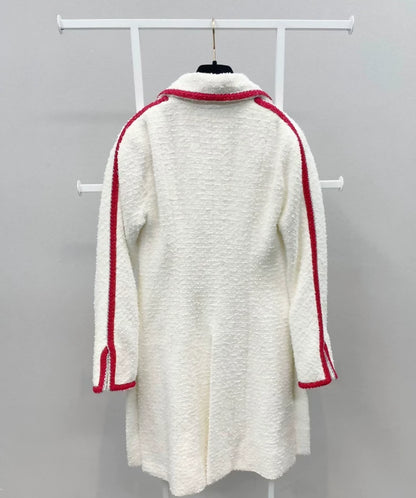 Chanel 20 white red tweed jacket