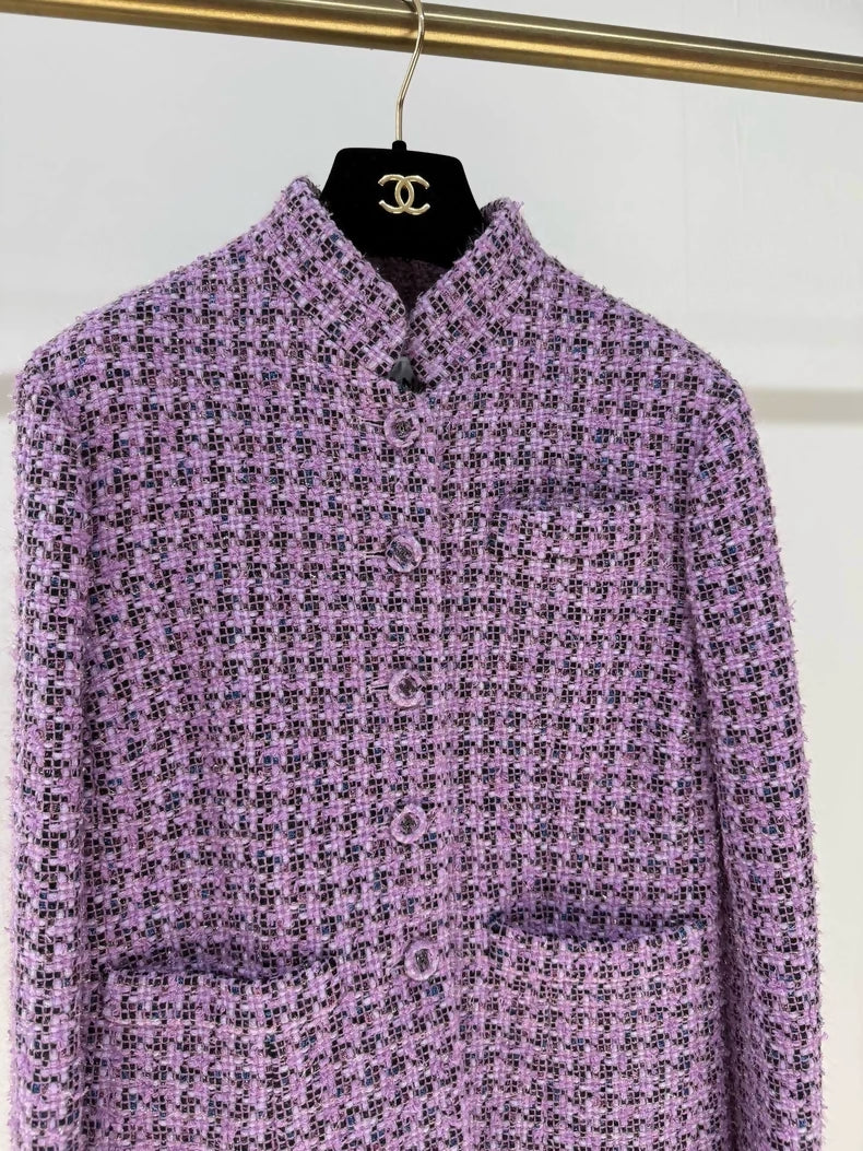 Chanel 24A purple tweed jacket