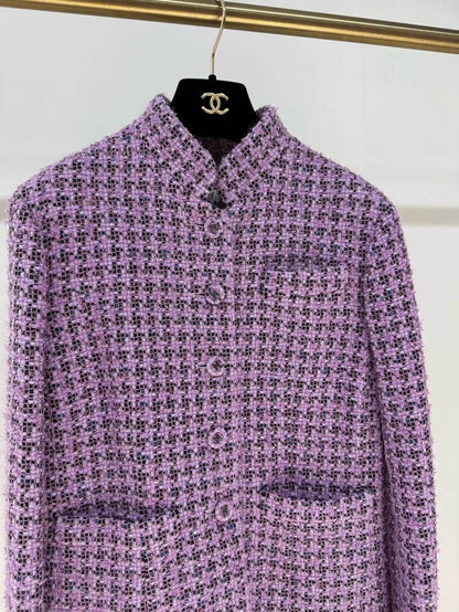 Chanel 24A purple tweed jacket