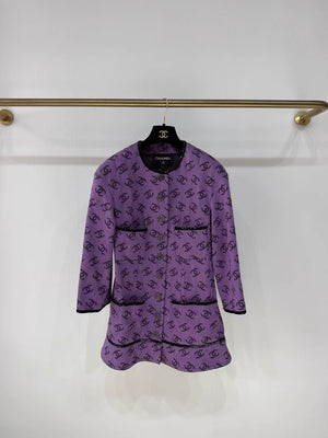 Chanel 22S purple denim cc jacket