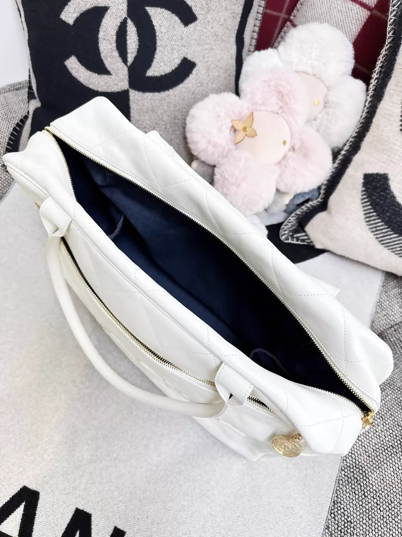 Chanel 23C White tote Bag