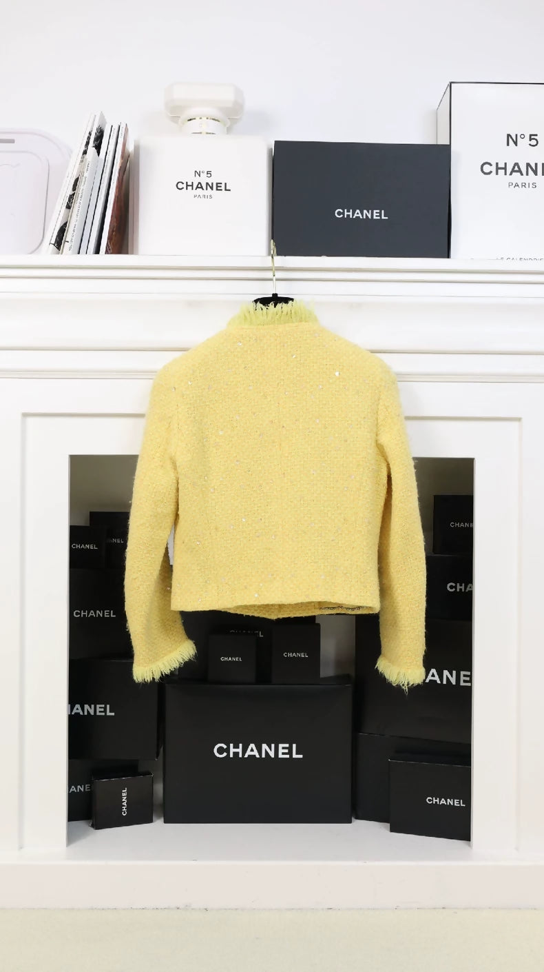 Chanel 1997 Yellow Sequinned Jacket