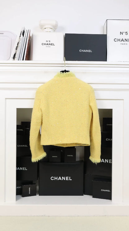 Chanel 1997 Yellow Sequinned Jacket