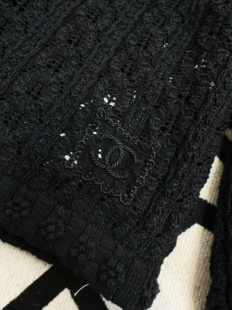 Chanel 24P black knit sweater