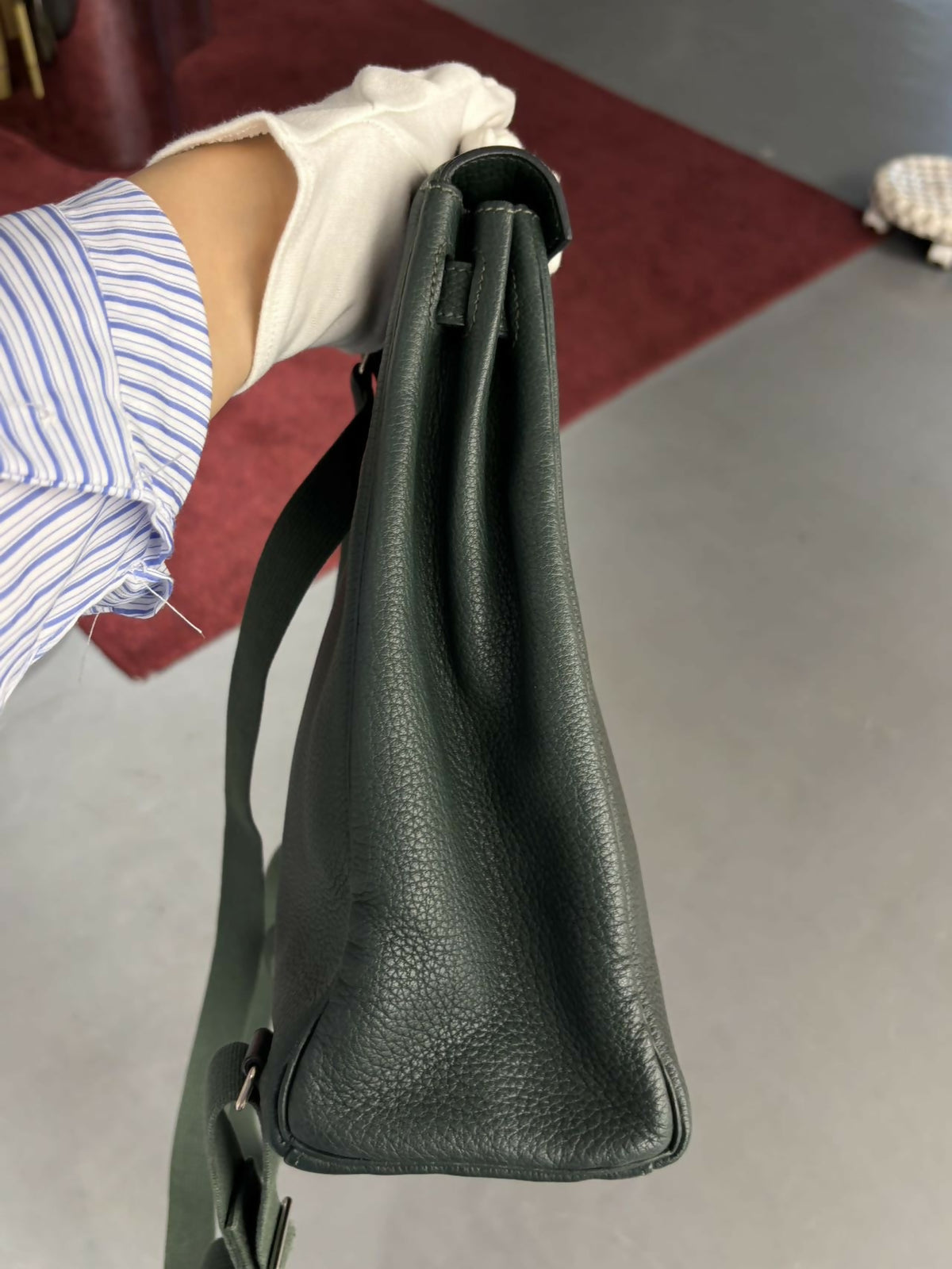 Hermès Kelly Ado GM Backpack Emerald Green Vert Émeraude Square
