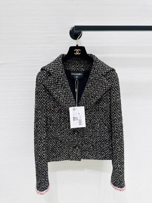 Chanel 24k black/gold tweed jacket