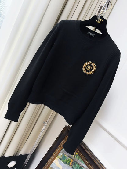 Chanel 20A black gold sweater