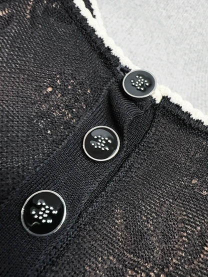 Chanel 24B black lace dress