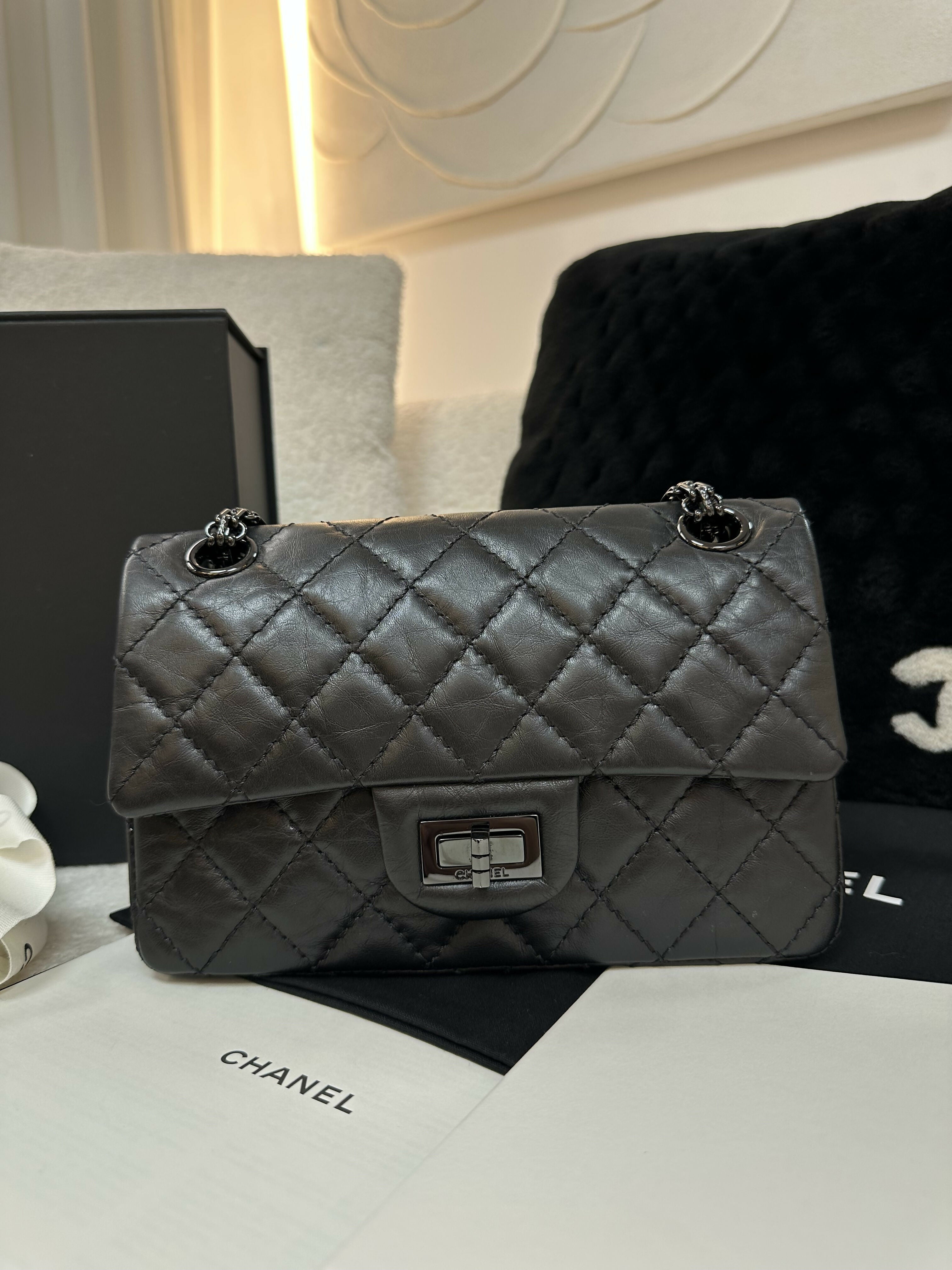 Chanel (21)2.55 Mini So Black Bag – Wararni.com