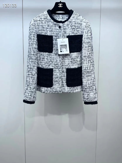 Chanel 22C Black and White Jacket