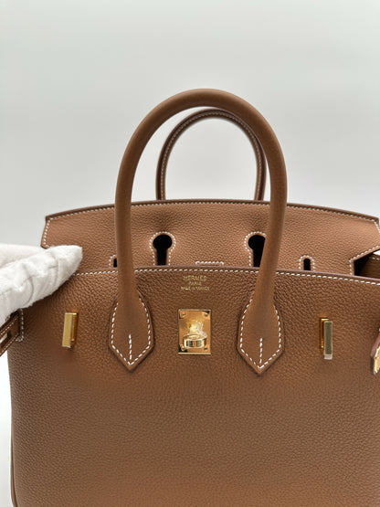 Hermes Birkin 25 Gold Togo GHW stamp K
