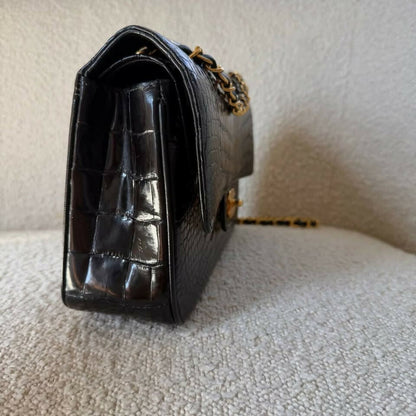 Chanel Vintage Medium Flap Bag – Black Crocodile | 1997 | 24K Gold Hardware