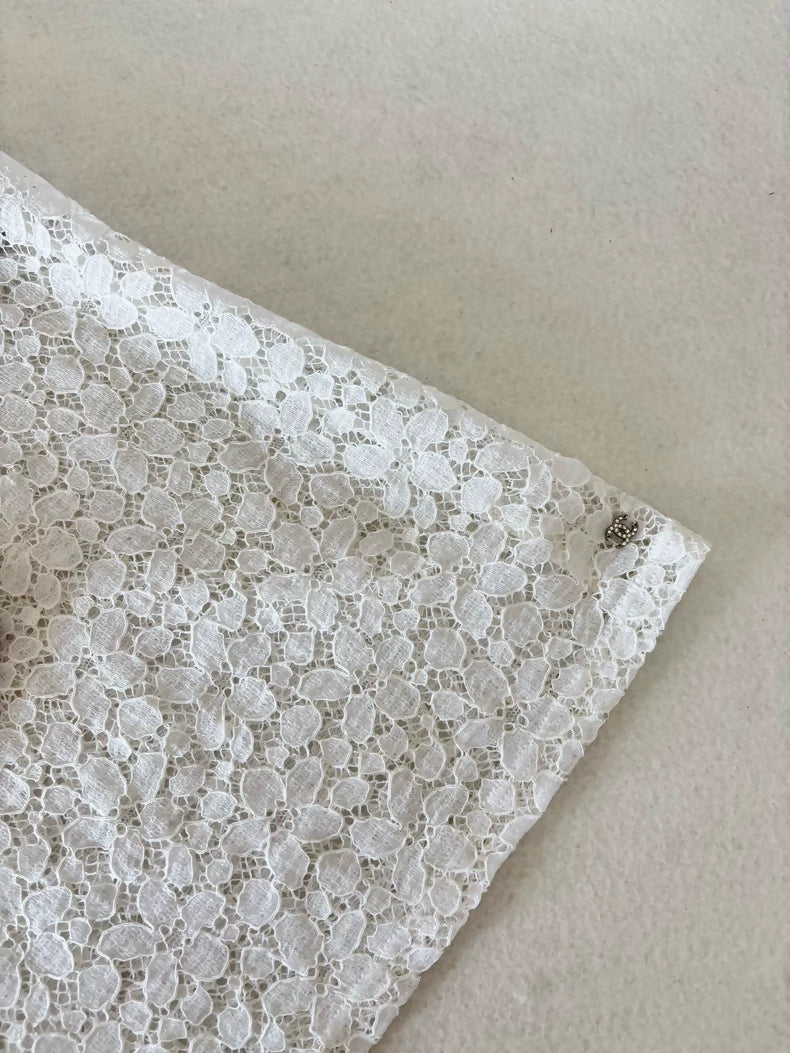 Chanel 21K white lace top