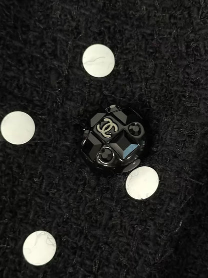 Chanel 23S Black and White Polka Dot Jacket