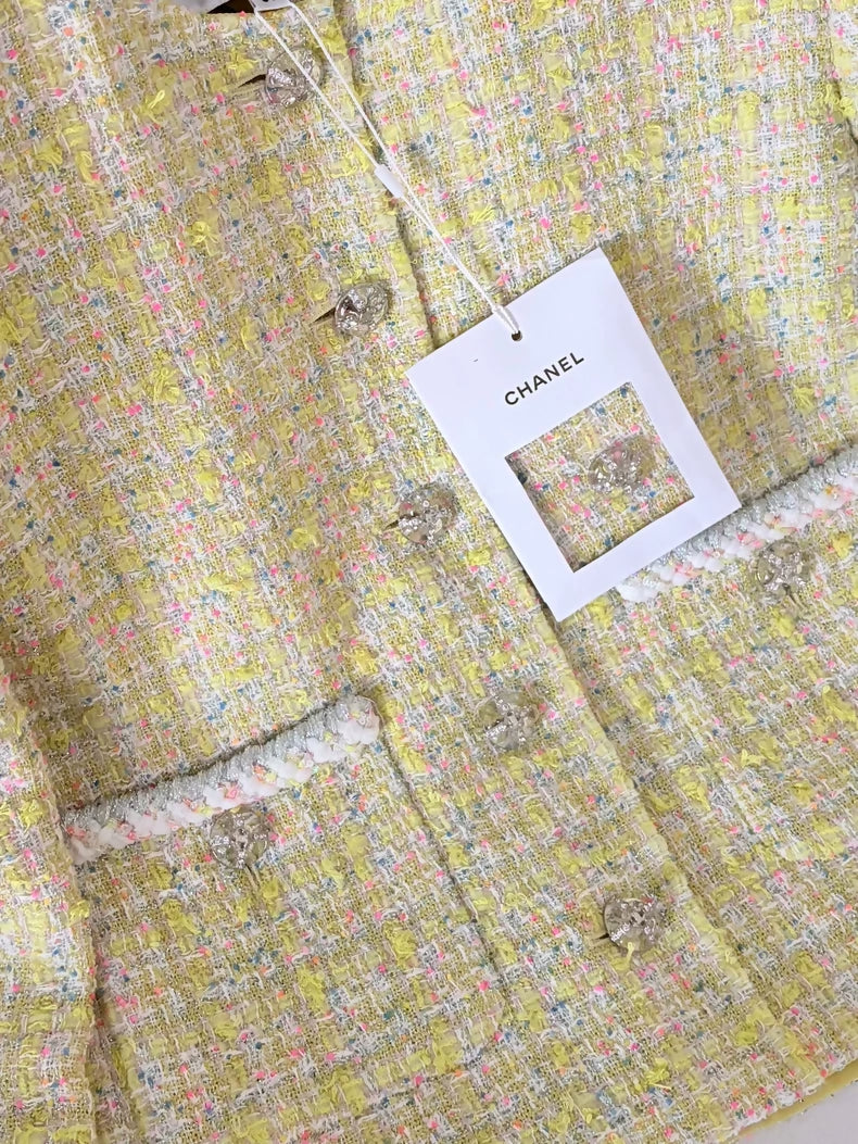 Chanel 24C Yellow Tweed Jacket