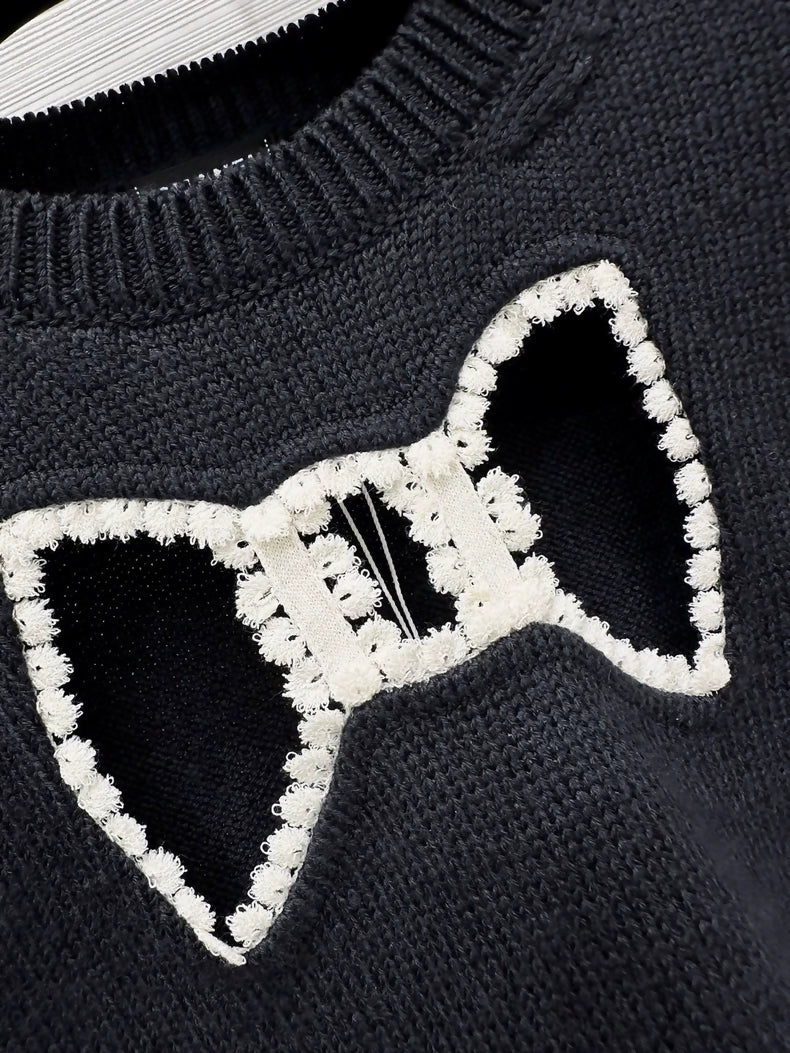 Chanel 25K black bow sweater