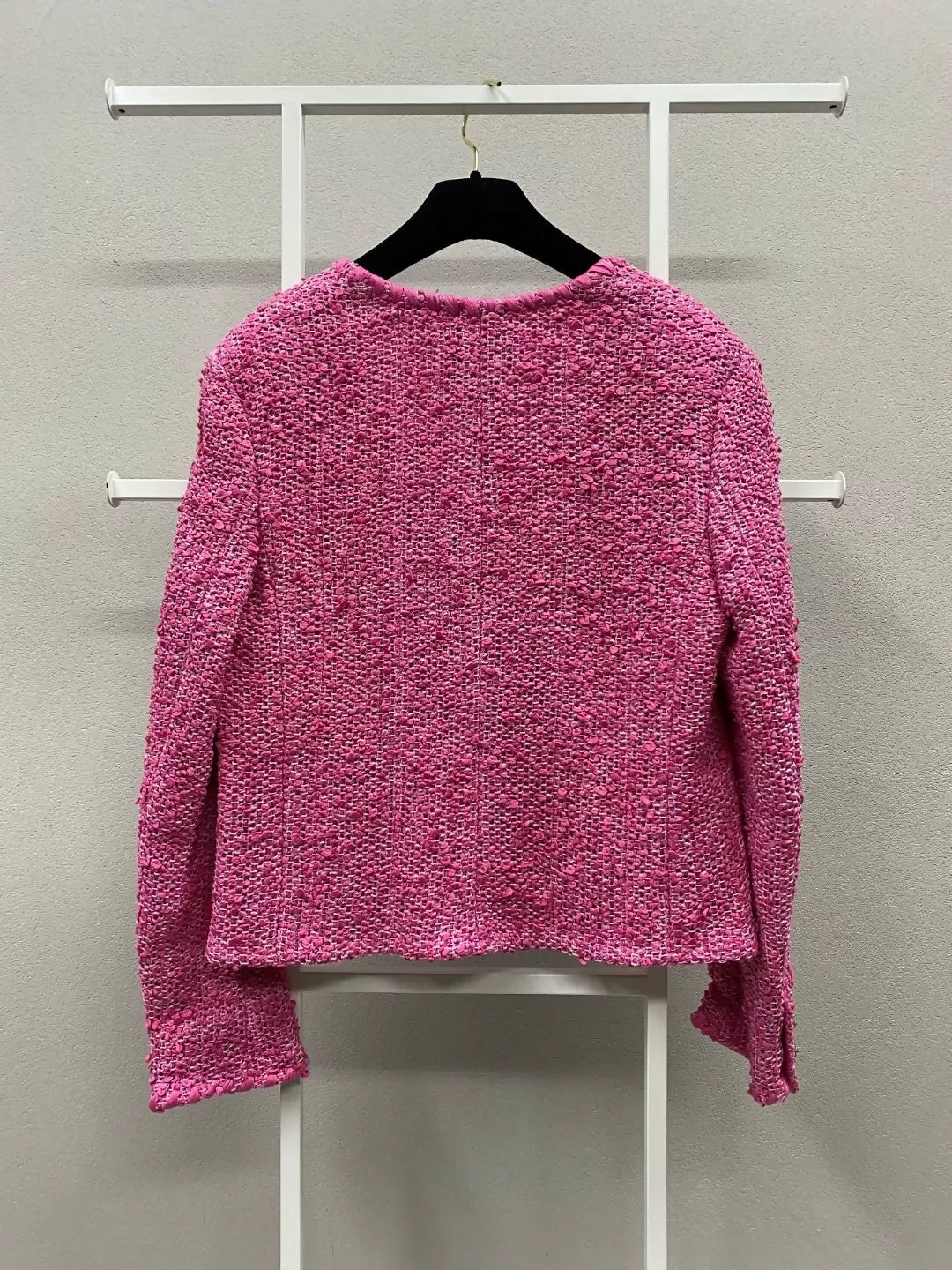 Chanel 21 pink tweed jacket