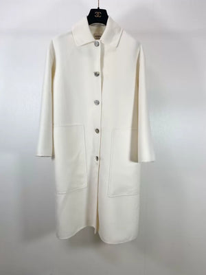 Hermes beige cashmere coat/overcoat