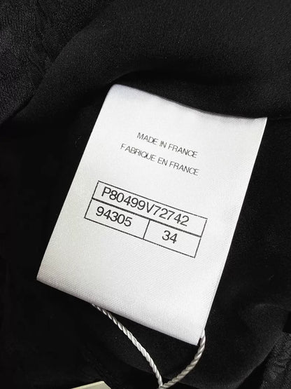 Chanel 25K black silk shorts/wide-leg pants