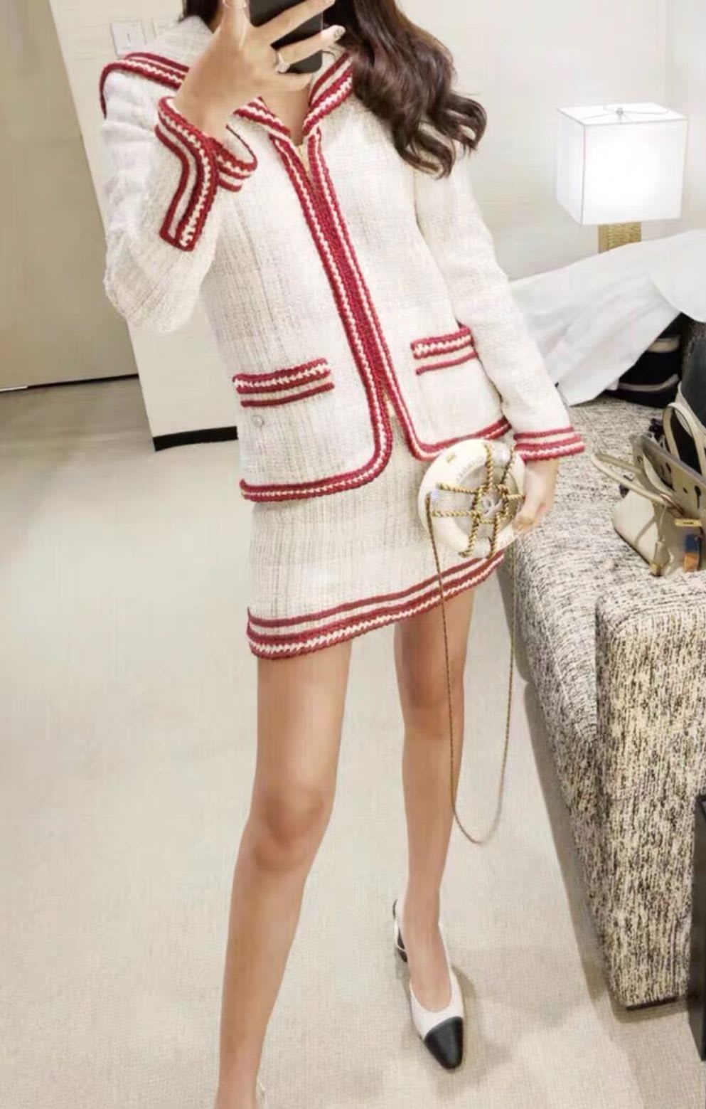 Chanel sailor jacket and skirt suit