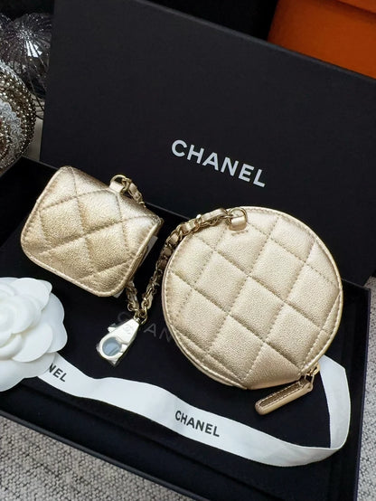 Chanel 25C  Vic Limited Edition Gold Twin Star Headphone Bag