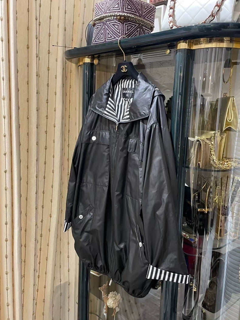 Chanel 24M black rain coat