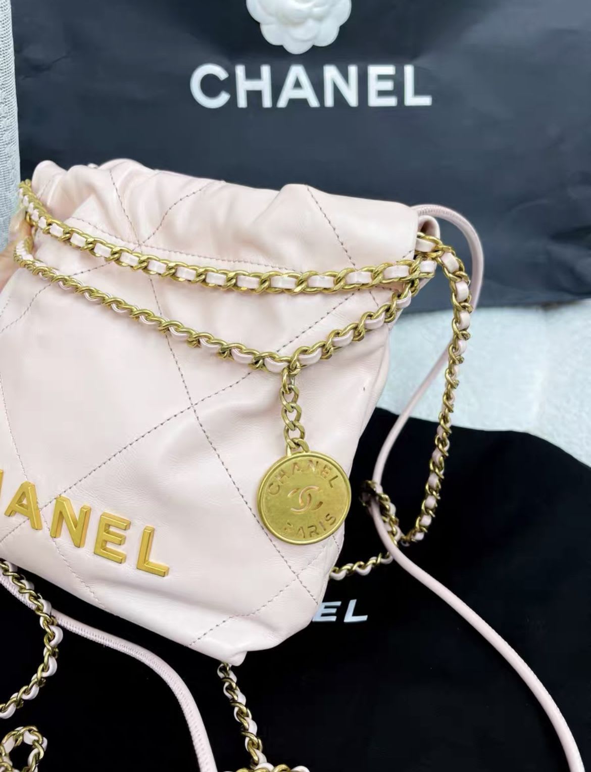 Chanel 23S pink mini 22bag