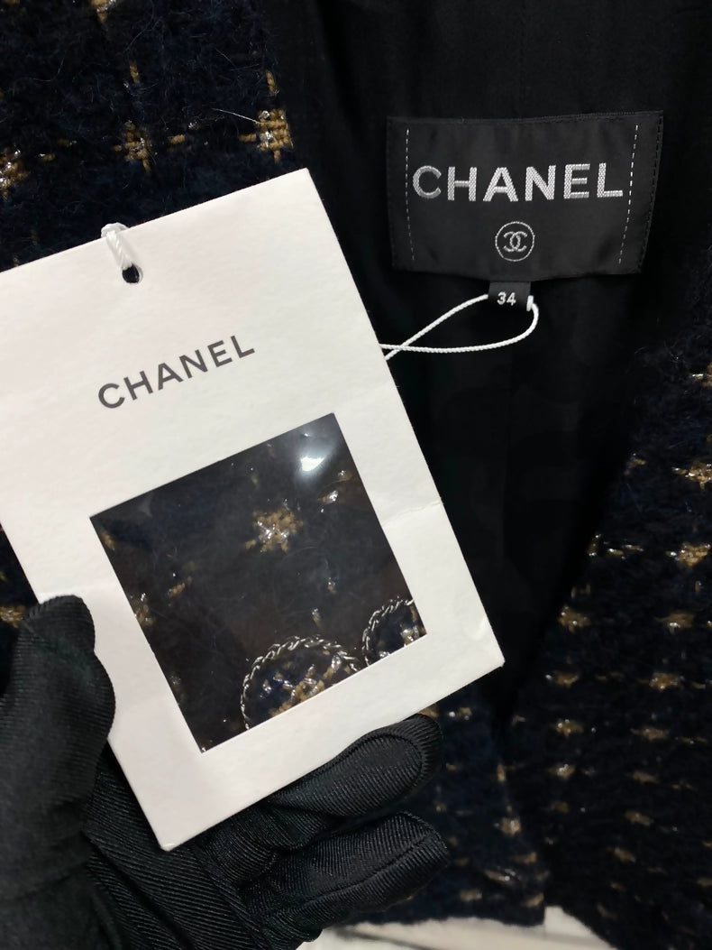 Chanel 19K black tweed jacket