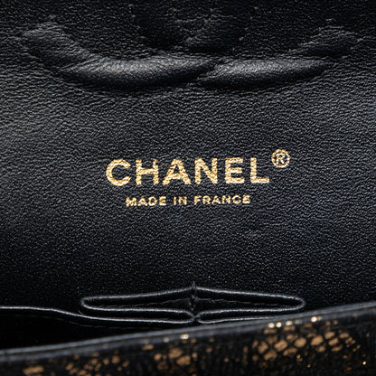 Chanel Medium Quilted Lace Chevre and Lace Classic Double Flap