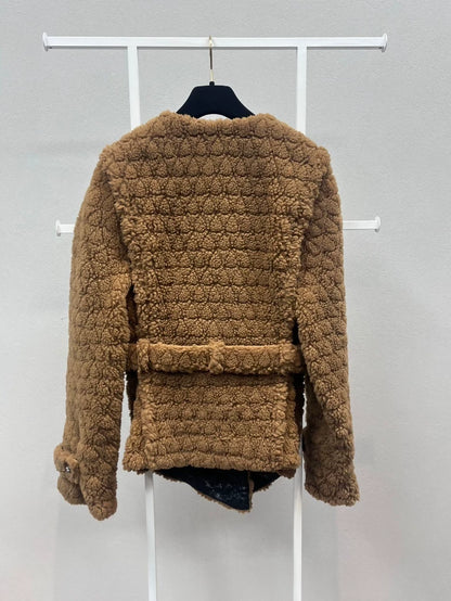 Chanel 21A Teddy Camel Fur Coat