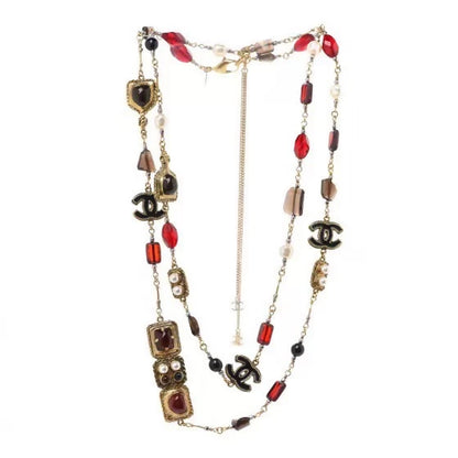 Chanel 11A Byzantine Red Glass Necklace