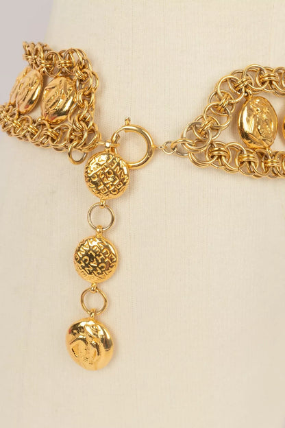 Chanel Vintage 1990’s Gold Chain Belt with Coco Medallions