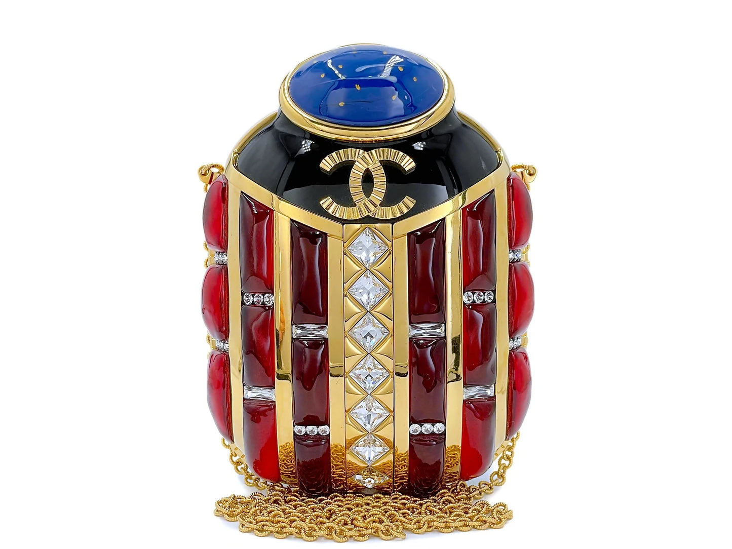 Chanel 19A Egypt Paris–New York Scarab Minaudière Evening Clutch