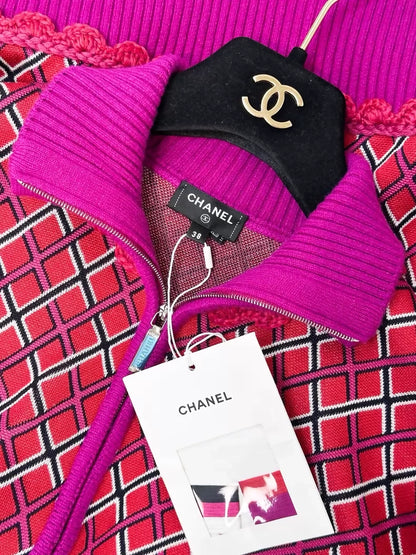 Chanel 24A red cashmere cardigan