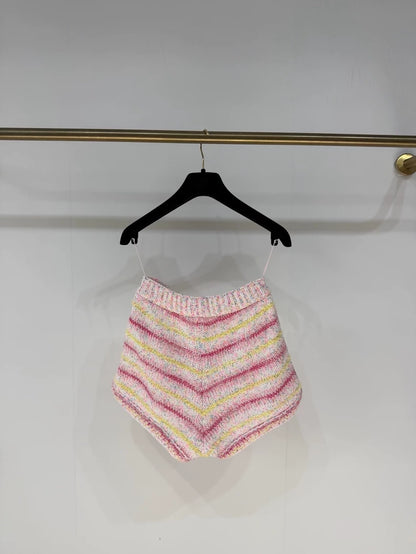 Chanel 24C pink Striped Shorts