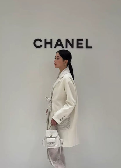 Chanel 25C White Long Coat