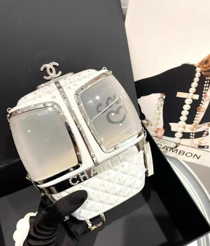 Chanel 2019 White Gondola Minaudière Evening in the Mountain Clutch Bag