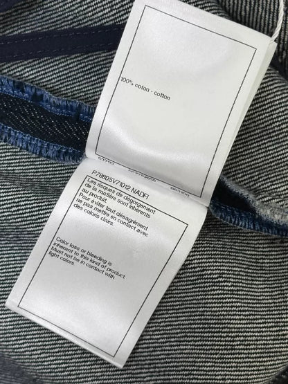 Chanel 25C Navy Blue Double C Pocket Denim jumpsuit