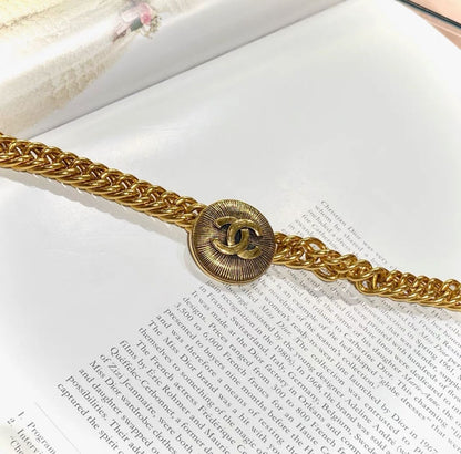 Vintage Chanel Gold CC choker